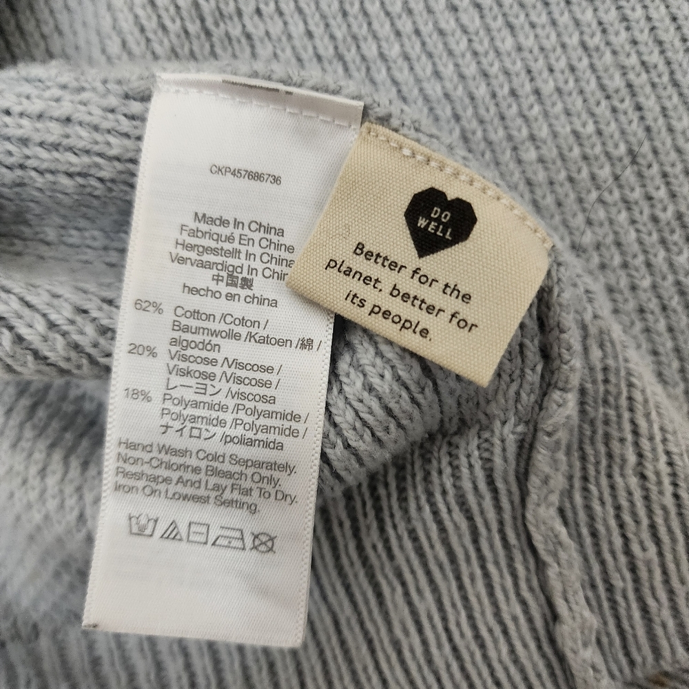 Madewell Cozy Knit Sweater in Light Blue Open Back - Picture 5 of 6